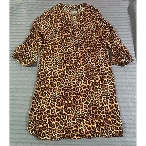 a.n.a (A New Approach) leopard print shift dress – size M.